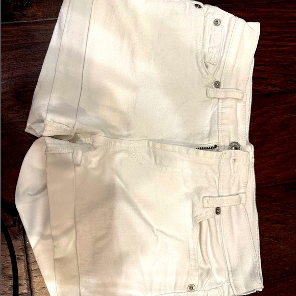 7 For All Mankind Denim - 7 For All Mankind white denim roll short